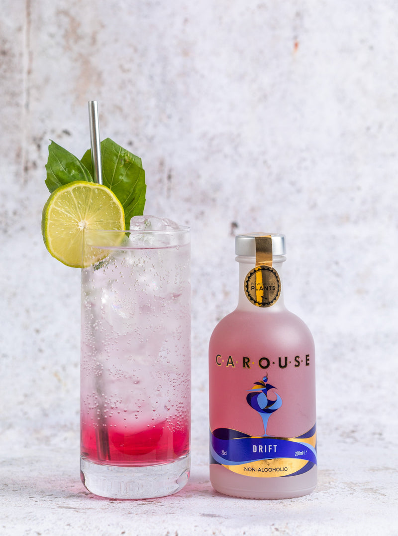 Drink CAROUSE; DRIFT into relaxation with a fresh, soothing cocktail with no alcohol.